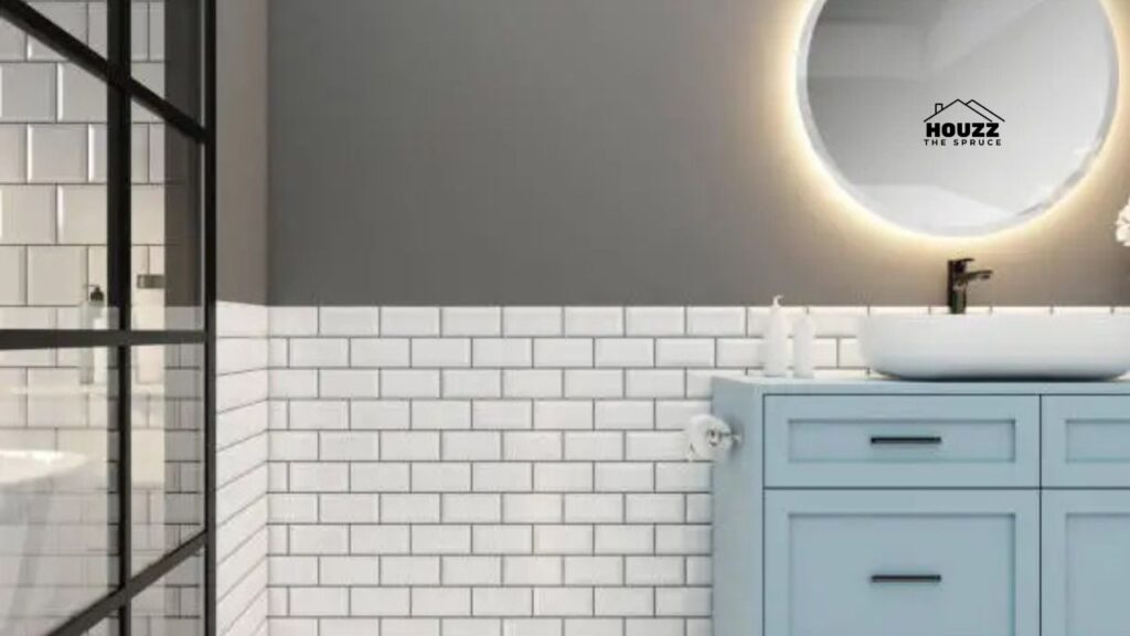 Modern Bathroom Half Wall Tile Ideas