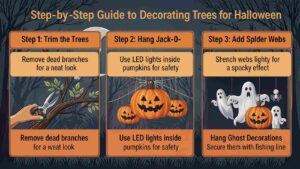 Step-by-Step Guide to Decorating Trees for Halloween