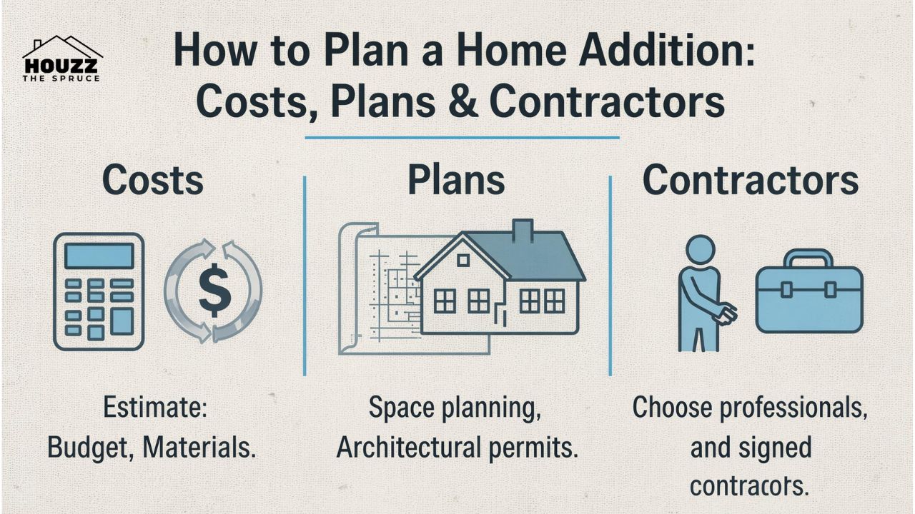 Meta Description: Step-by-step guide to planning a home addition. Understand home addition cost, use a home addition cost calculator, explore home addition plans, and hire the right home addition contractor.