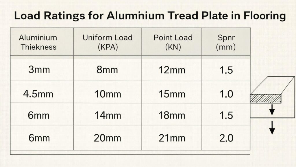 Load Ratings for Aluminium Tread Plate in Flooring