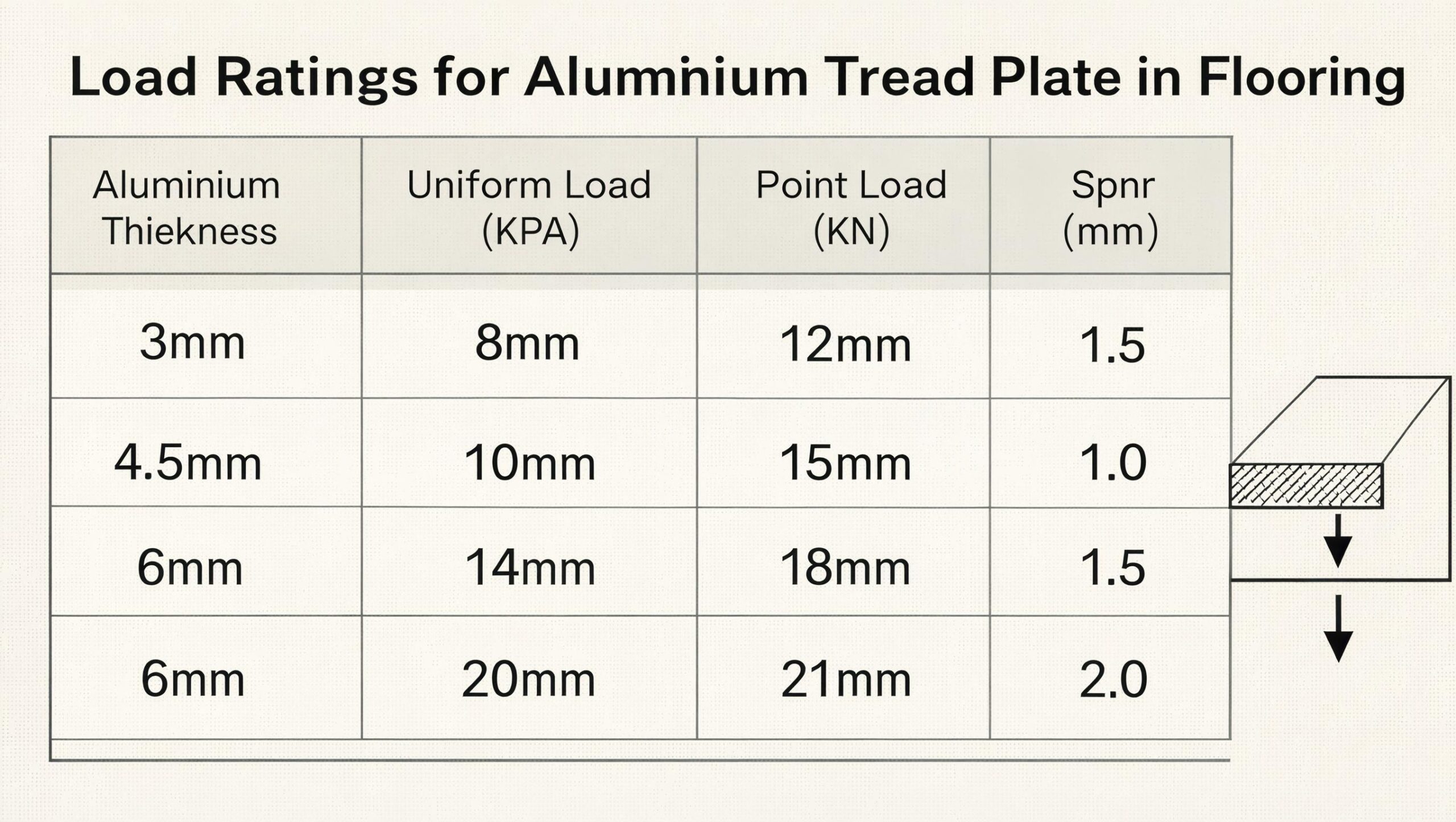 Load Ratings for Aluminium Tread Plate in Flooring